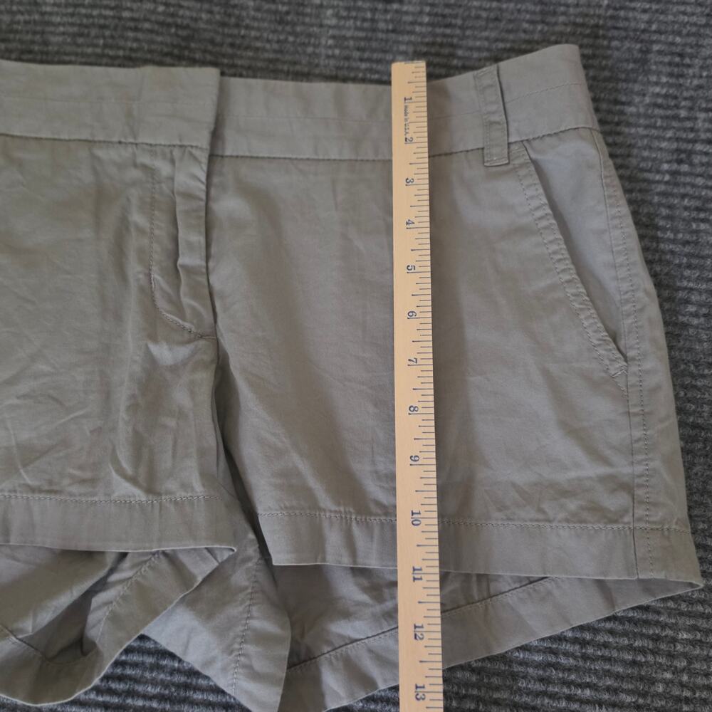 J. Crew Women's Size 8 Gray 100% Cotton Broken-In Chino Shorts - Picture 6 of 6